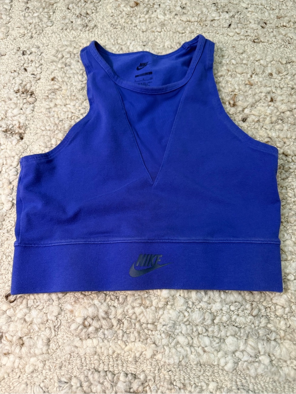 Nike Blue Cropped Tank Top